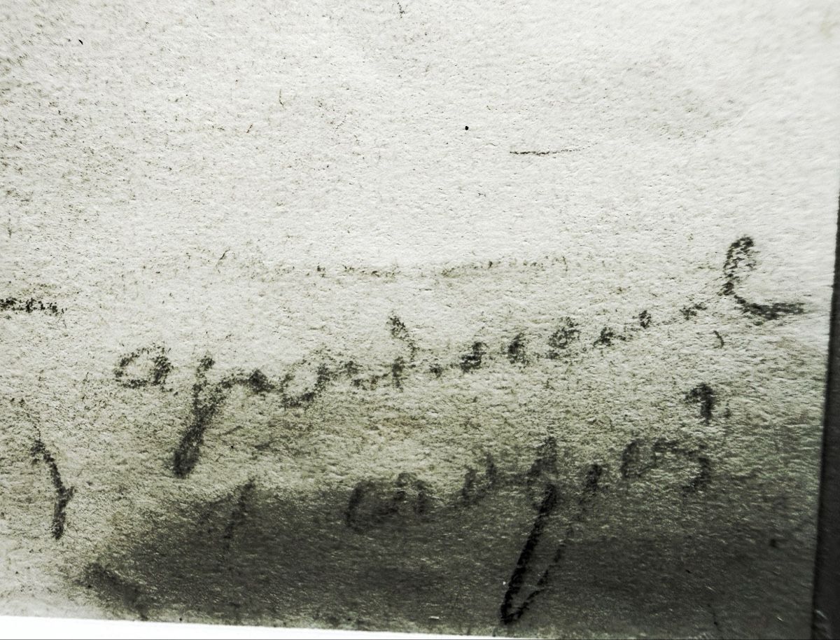 Dipinti: Signierte Zeichnung "Mann mit Baskenmuetze" – Usato da schaffhausen venduto da VintAntik_1980 4