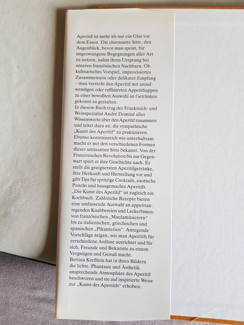 Libri: Die Kunst des Aperitif - André Dominé - 1989 – Usato da Walterswil BE venduto da Lonitti 9