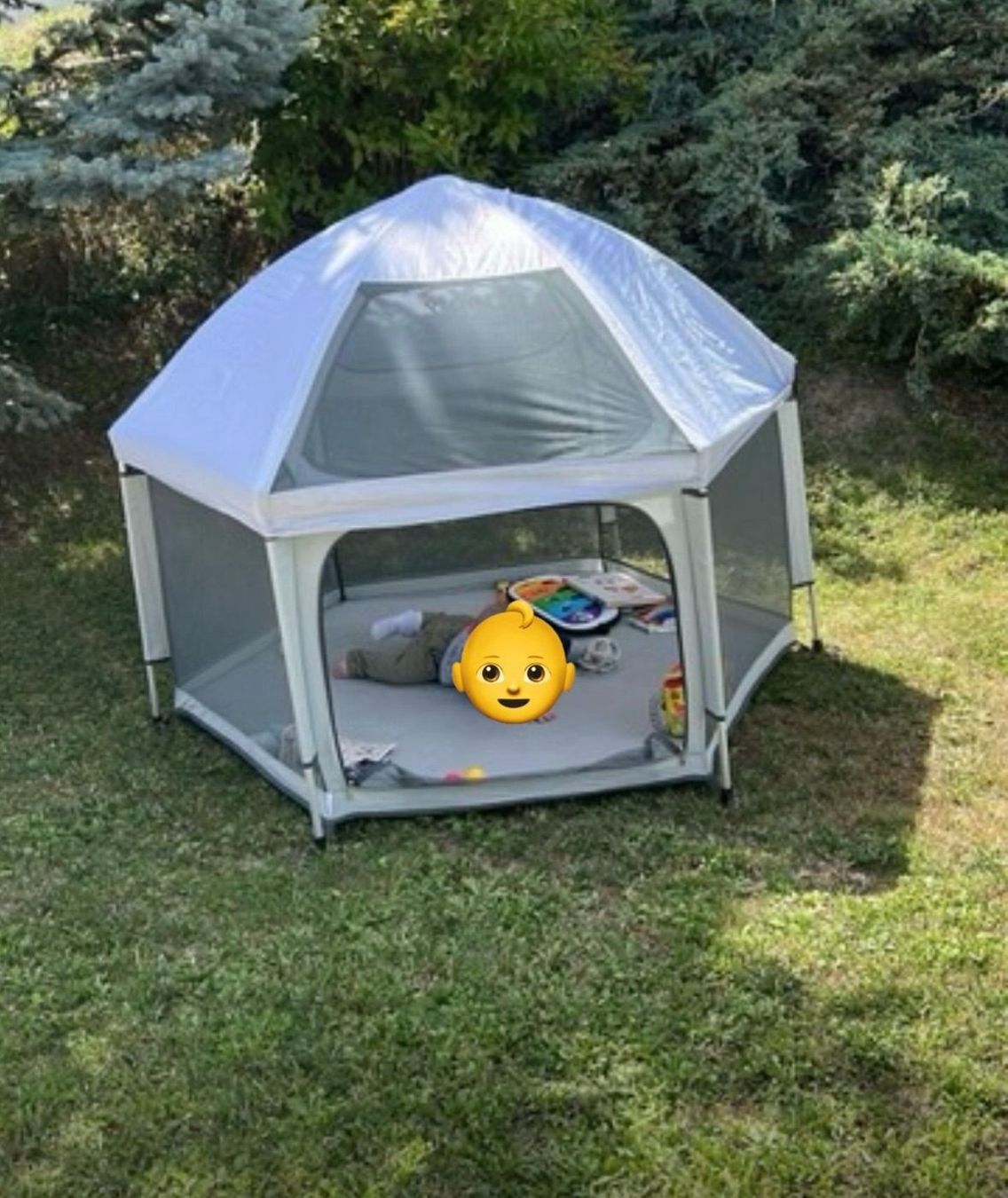 Box & Barriere di sicurezza: Parc bébé pliable XXL avec toit de protection – Usato da THONEX venduto da marei-claire