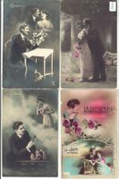 4 AK - Liebes-Paar - Couple