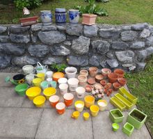 Konvolut mit Blumentopf Übertopf Pflanztopf Unterteller Deko