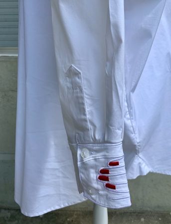 Splendide chemise VIVETTA col+poignet brodés mains t.42 neuf