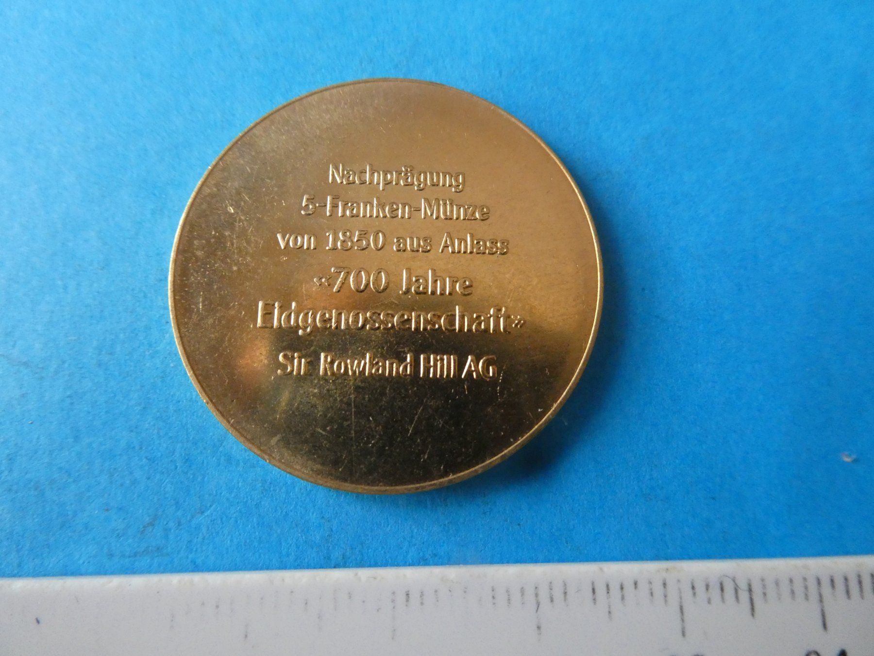 Medaglie: Medaille 34 mm 700 Jahre Eidgenossenschaft – Usato da Hinterforst venduto da Rohusri 1