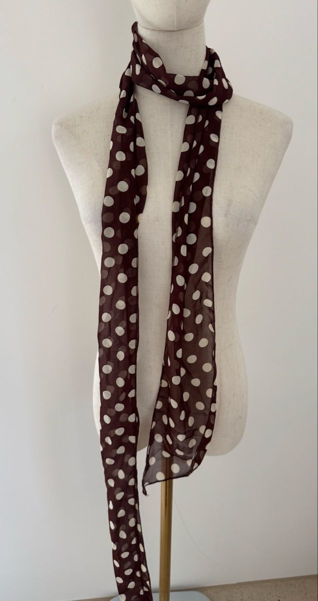 Foulard & Sciarpe: Eleganter Polka-Dot Schal – Nuovo (secondo la descrizione) da Zürich venduto da di_archive 2