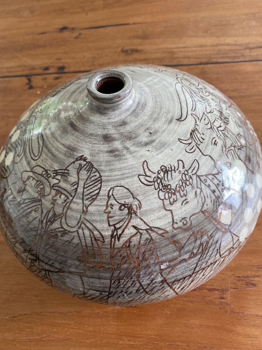 Vasi & Recipienti: Blumenvase mit Alpaufzug aus Keramik – Usato da Kriens venduto da Wundertuete17