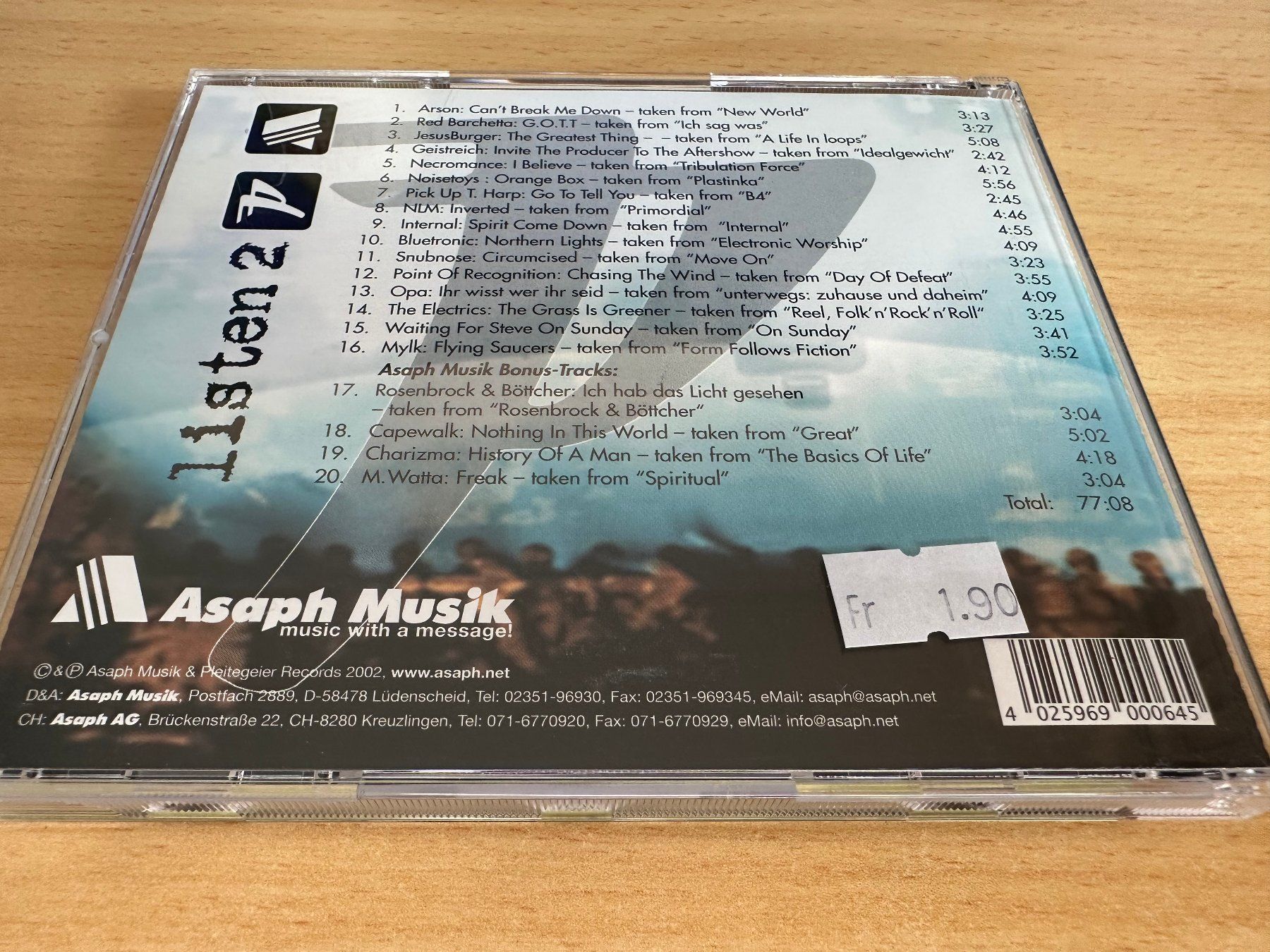 CDs: Various – Listen 2 – Gebraucht aus Rikon im Tösstal von Alpenmutz 1