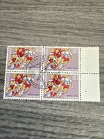Briefmarke Helvetia, Fussball WM 94, Viererblock, Top!