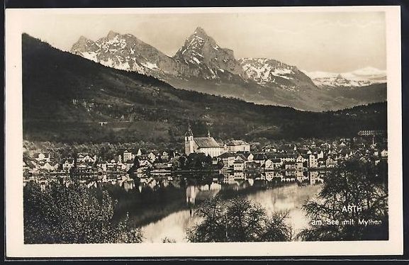 Ansichtskarten: AK Arth am See, Panorama mit Mythen – Gebraucht aus Berlin von bartko-reher