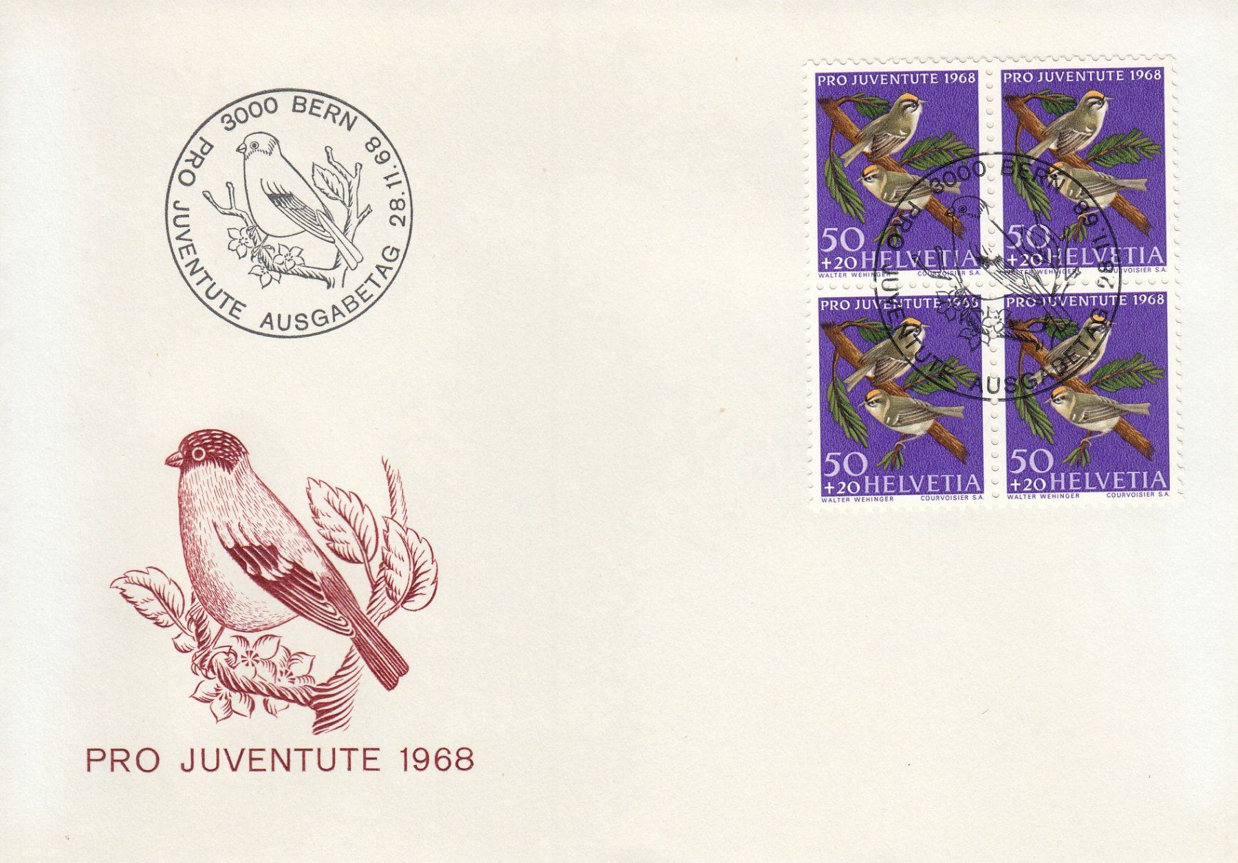Tutti i francobolli: 1968 Pro Juventute 2 FDC – Usato da Spreitenbach venduto da Mustang_1105 1