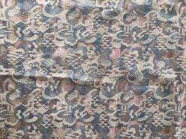 Fester Stoff beige mit rosa, lila, blau, grün, B 138 L 210