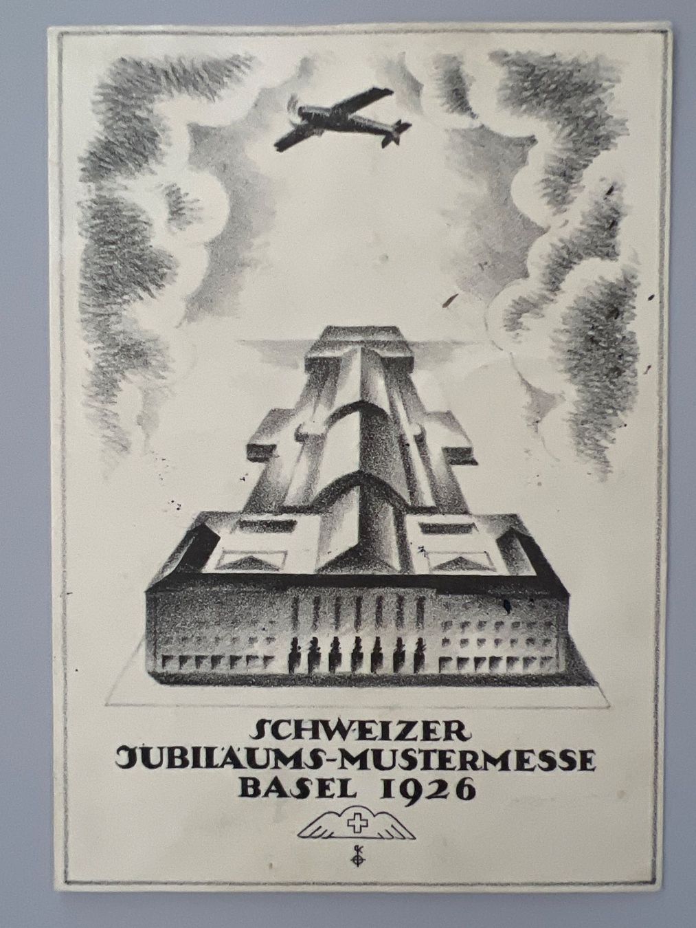 Tutti i francobolli: 1926 Mustermesse Basel Flugpost Karte mit Vignette def. – Usato da Buchrain venduto da wmm 1