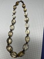Elegante Halskette KristalQuarz Glas-Perlen, Top Zustand!