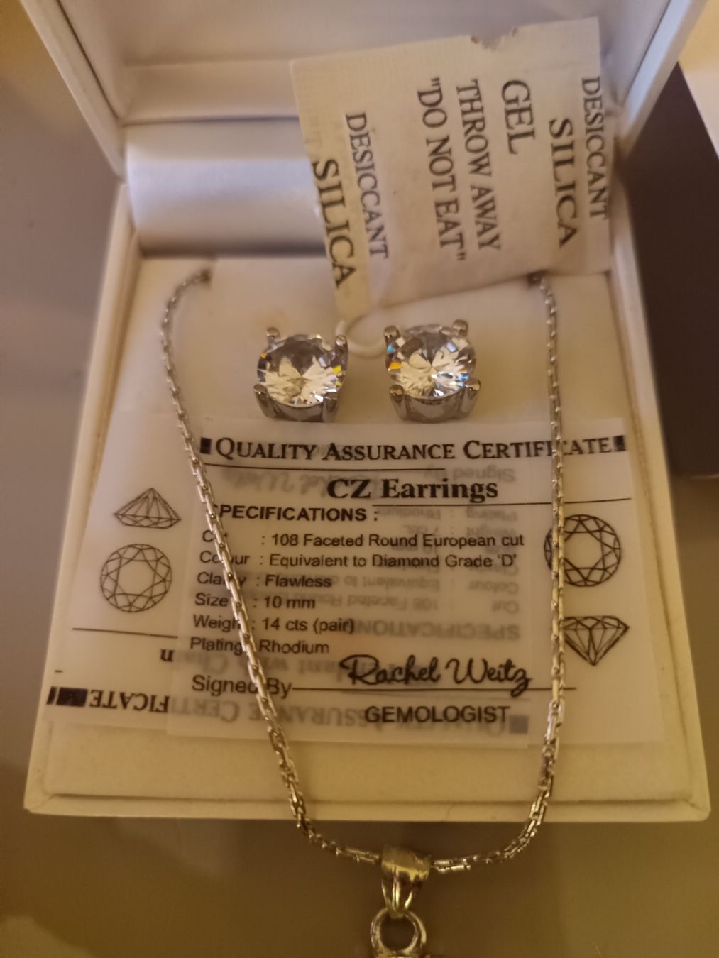 Catenine: Rhodium Halskette mit 2 stk Ohrringe – Nuovo (secondo la descrizione) da Frümsen venduto da Swissline90 2