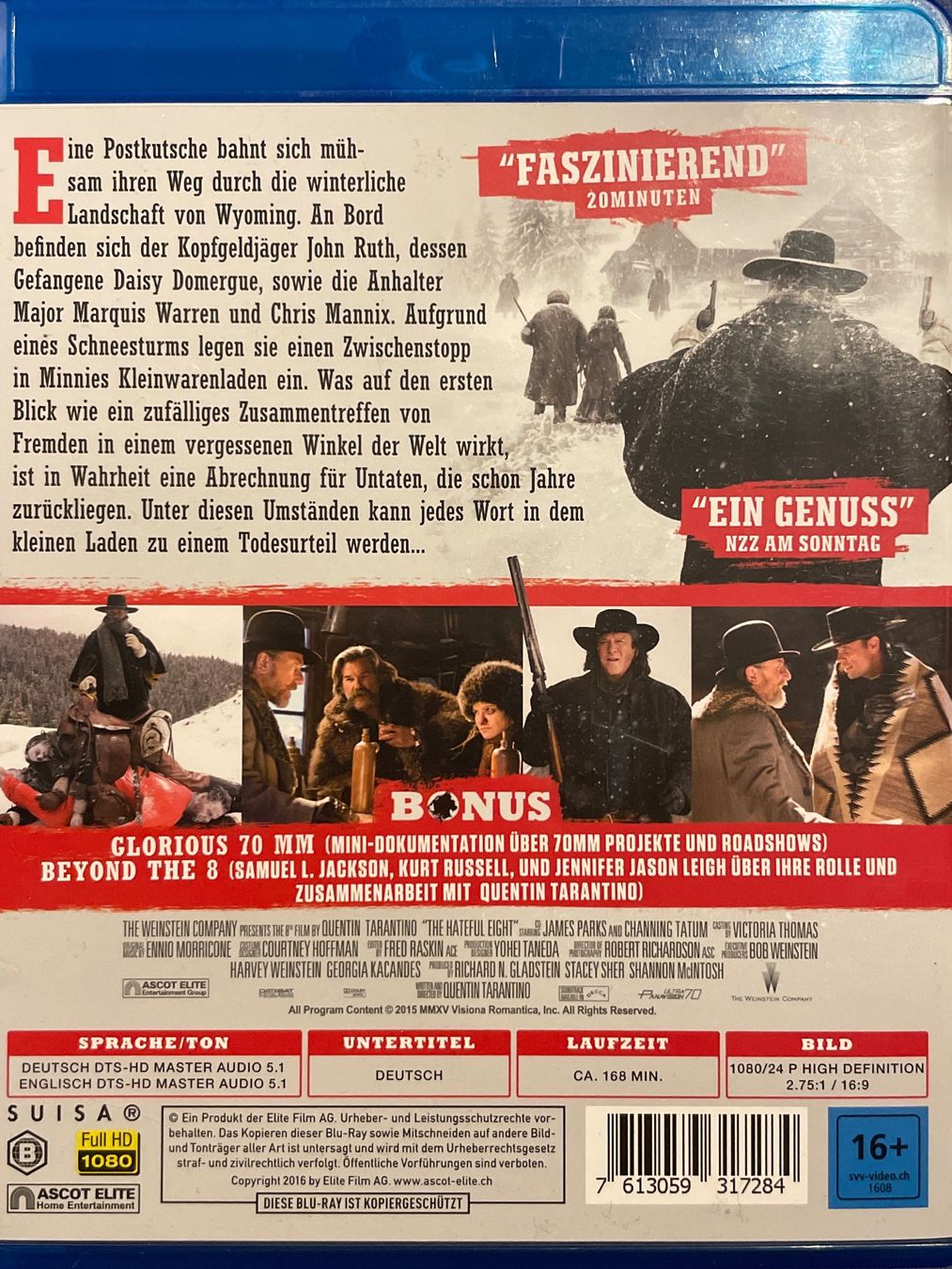 Tutti i DVDs: The Hateful 8  (2015) – Usato da Waldenburg venduto da Gonzo8 1