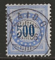 1882 : Porto Nr. 14K (Faserpapier) KP 400.--
