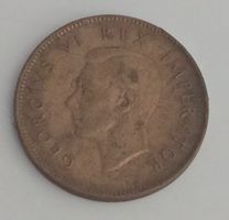 Südafrika 1943 1/4 Penny Münze gute Erhaltung
