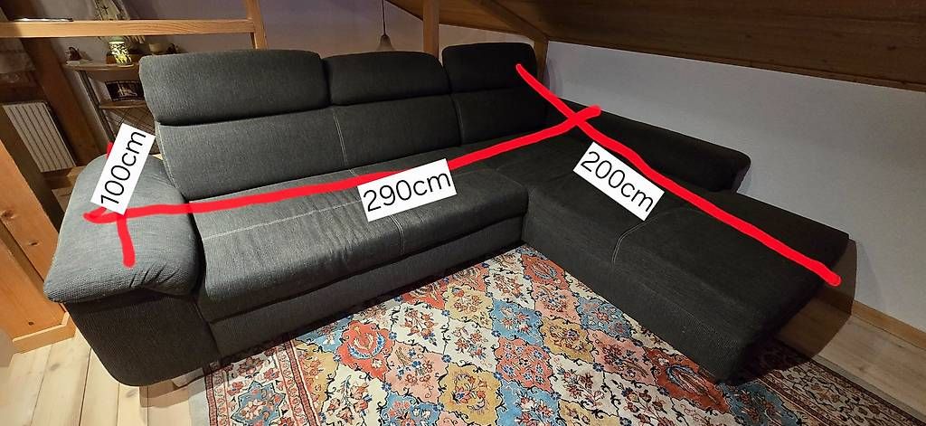 Divani: Sofa mit Chaiselongue und Bett Funktion – Usato da Chur venduto da kidman25 1