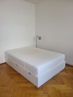 IKEA-Bett 140 × 200 cm inkl. Matratze und Stauraum