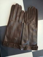 Braune Lederhandschuhe, Grösse 7 1/4, warm, ungefüttert, Top