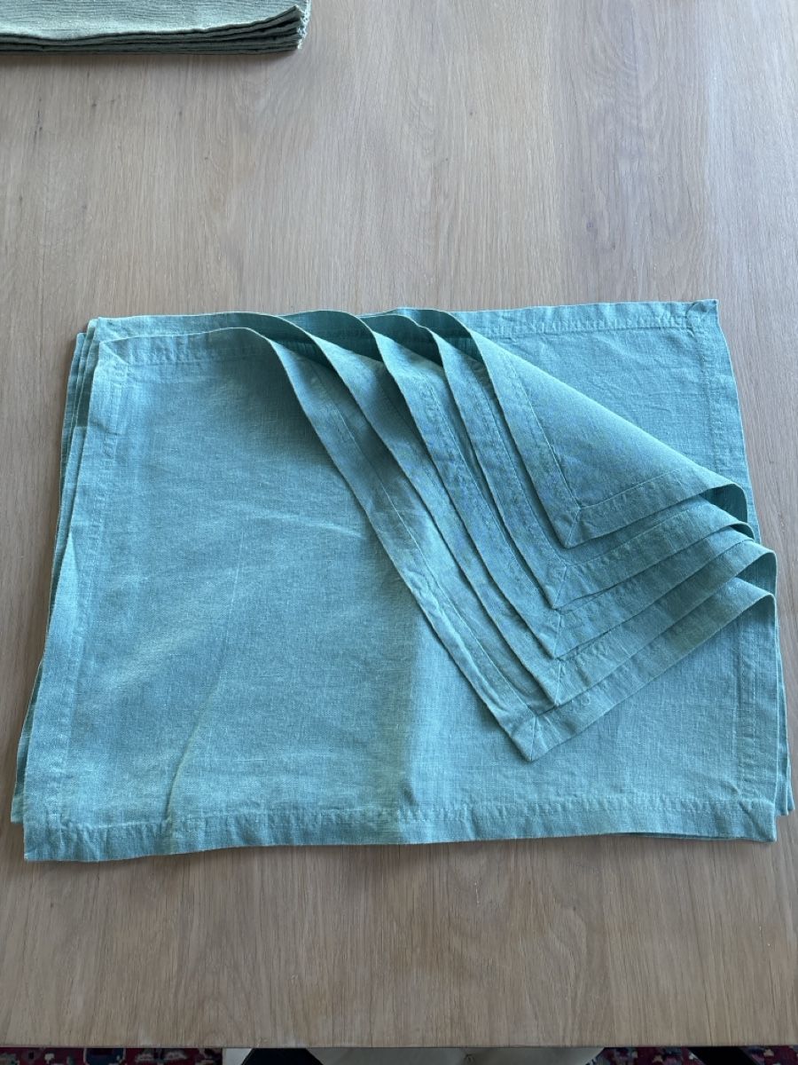 Set di tavolo e panche: Set de table en lin et coton – Nuovo (secondo la descrizione) da Savigny venduto da floaymes 1