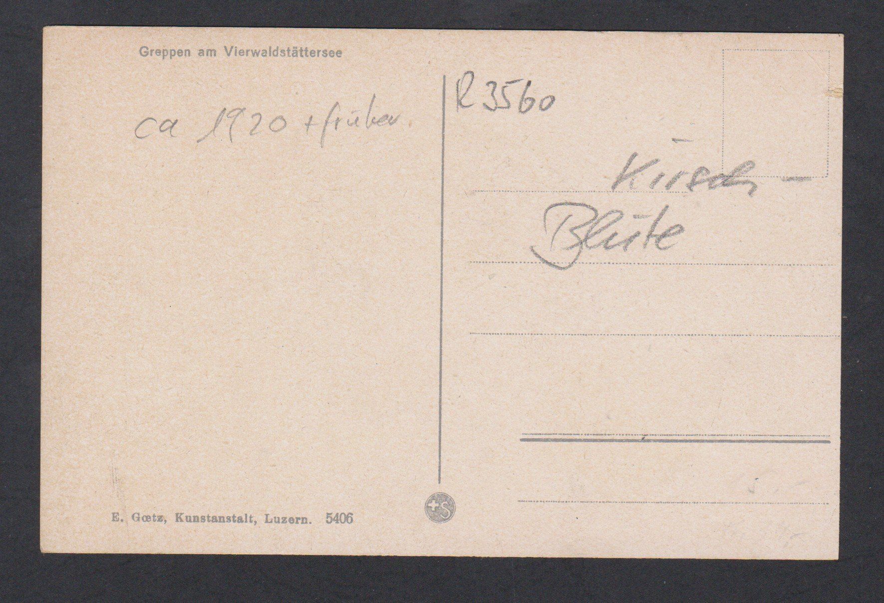 Cartoline postali: Greppen  LU   :   alte Ansichtskarte  von um 1920 – Usato da Vitznau venduto da Ropaku 1