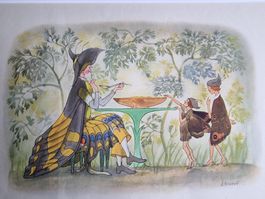 ERNST KREIDOLF GUTERHALTENER DRUCK MIT PASSEPARTOUT 40X30CM