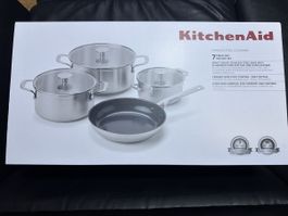 KitchenAid 7-teiliges Kochgeschirr Stainless Steel, Top Zust
