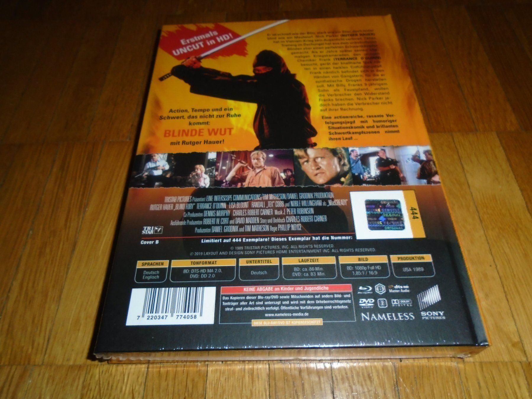 Tutti i DVDs: Blinde Wut - MEDIABOOK - B - UNCUT – Nuovo e nell'imballaggio originale da Basel venduto da havsok 1