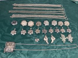 Antik Filigran Trachtenschmuck Top Zustand