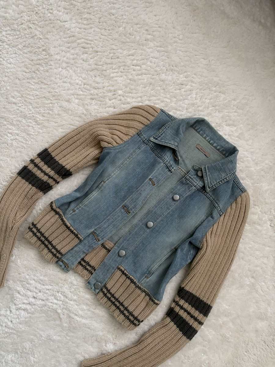 Vero Moda Giacche: vintage Jeansjacke mit Strickärmeln – Usato da Gams venduto da ajd_b2hl 3