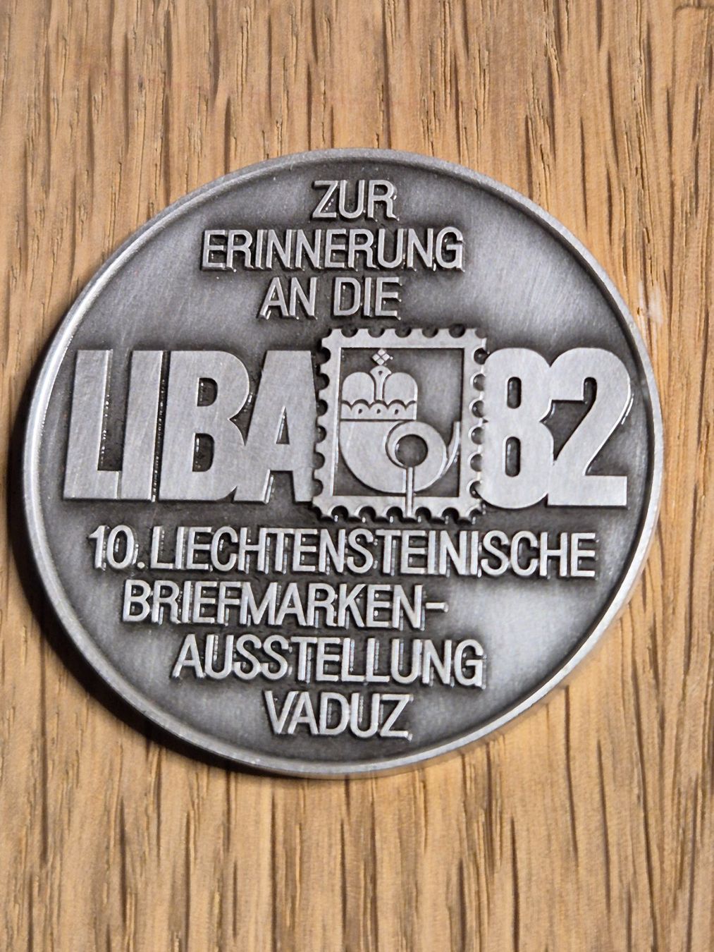 Medaglie: Erinnerungsmedaille LIBA Vaduz 1982 - Liechtenstein – Usato da Mels venduto da Goldenfalcon 1