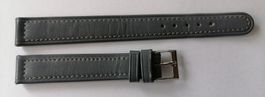Bracelet cuir gris vintage pour montre dame, 14mm