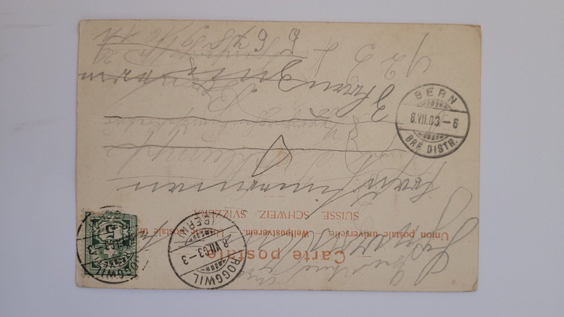 Ansichtskarten: Ansichtskarte Gruss aus Roggwil  1903 R34 – Gebraucht aus nunningen von mic_88k2 1