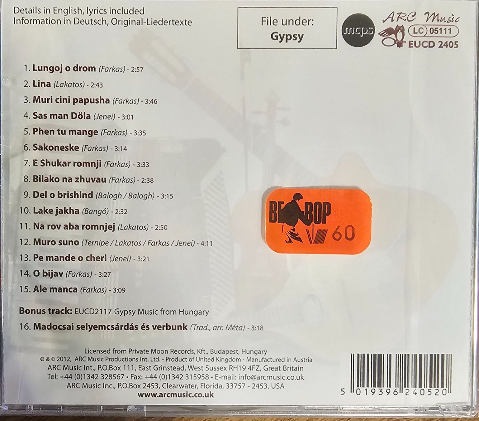 CD: Ternipe - Hungarian Gypsy Music – Nuovo e nell'imballaggio originale da Wahlen b. Laufen venduto da Cg10 1