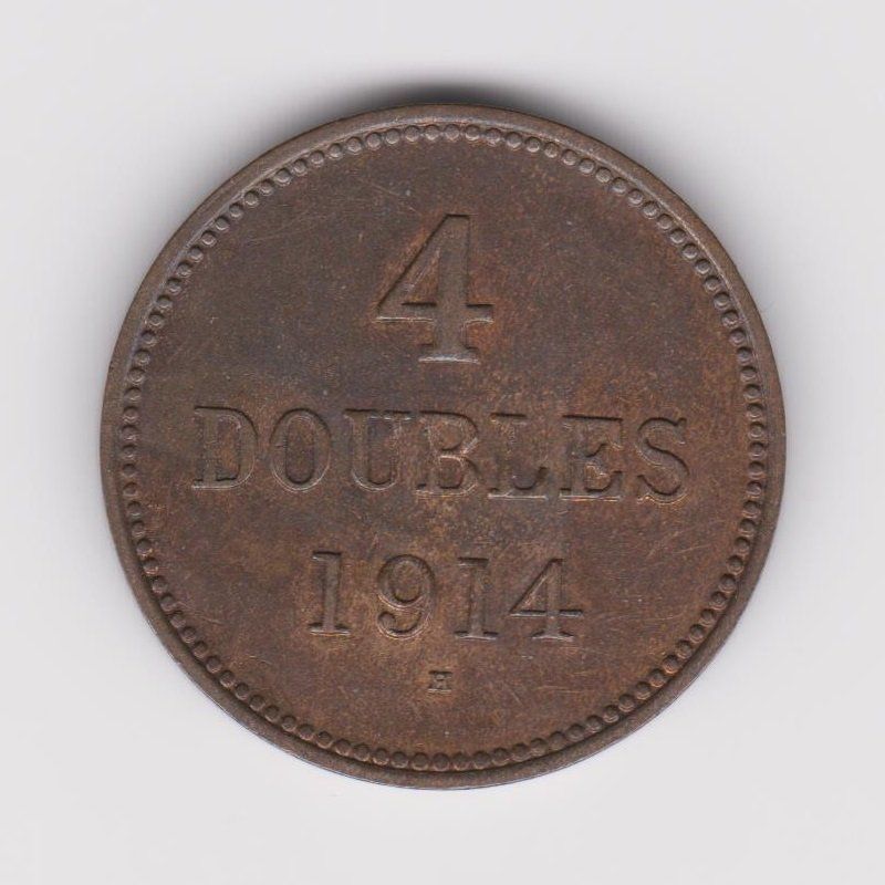 Tutti le monete: Guernsey 4 Doubles 1914 H British – Usato da WilSG venduto da Wil10 1
