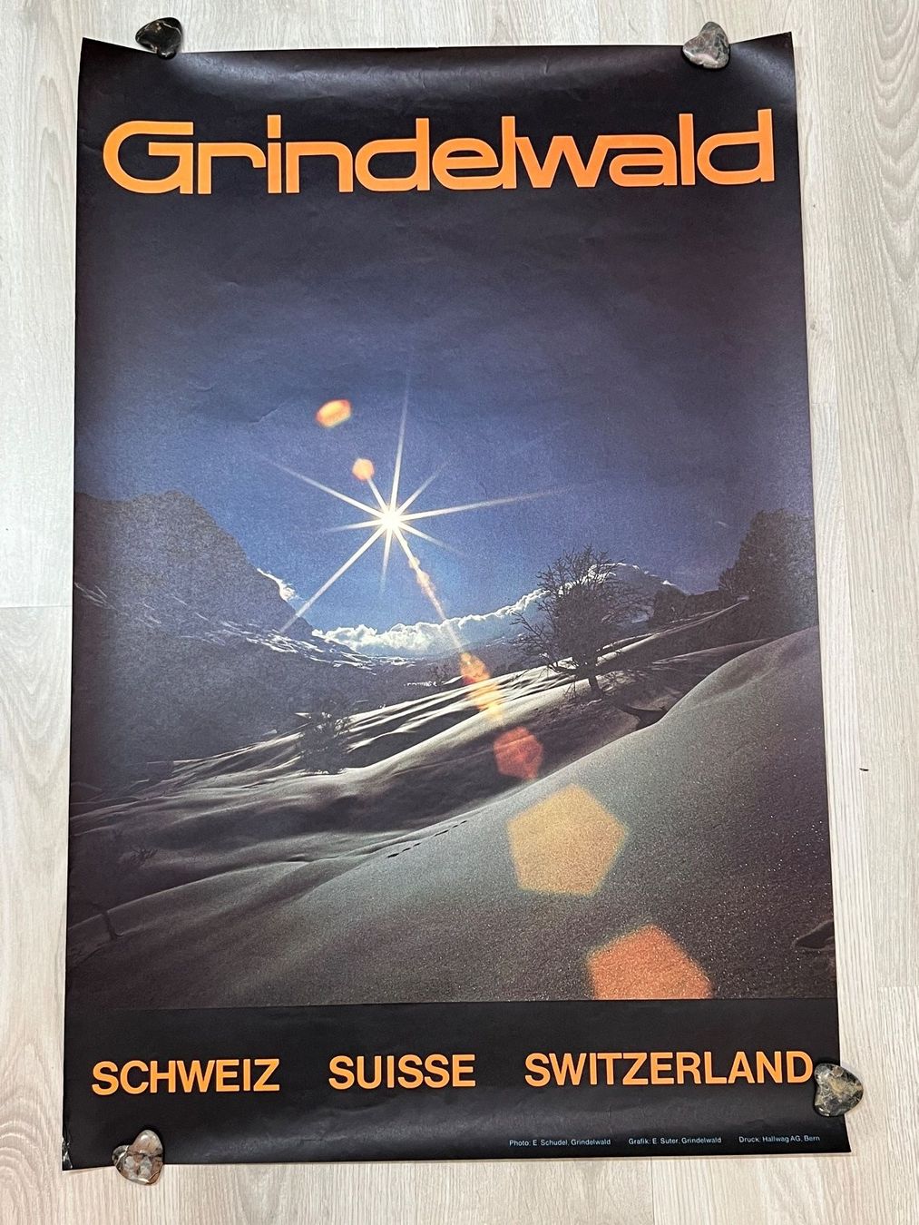 Poster & Bilder: Plakat original Grindelwald von Ernst Schudel – Gebraucht aus Vaduz von Unikate-Markt