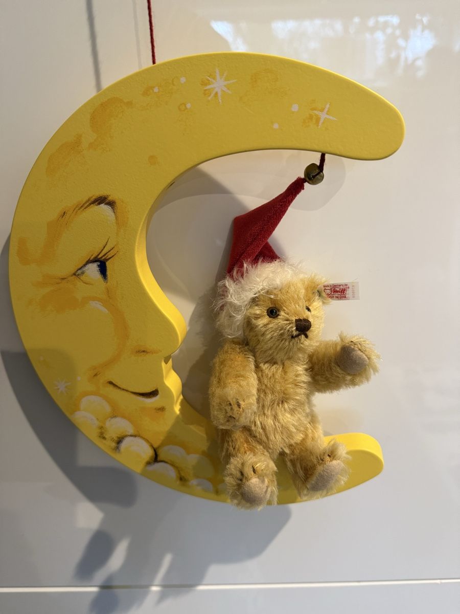 Raccolte di bollini & punti: Steiff Teddybär mit Holzmond – Nuovo e nell'imballaggio originale da Mumpf venduto da A_B_E 1