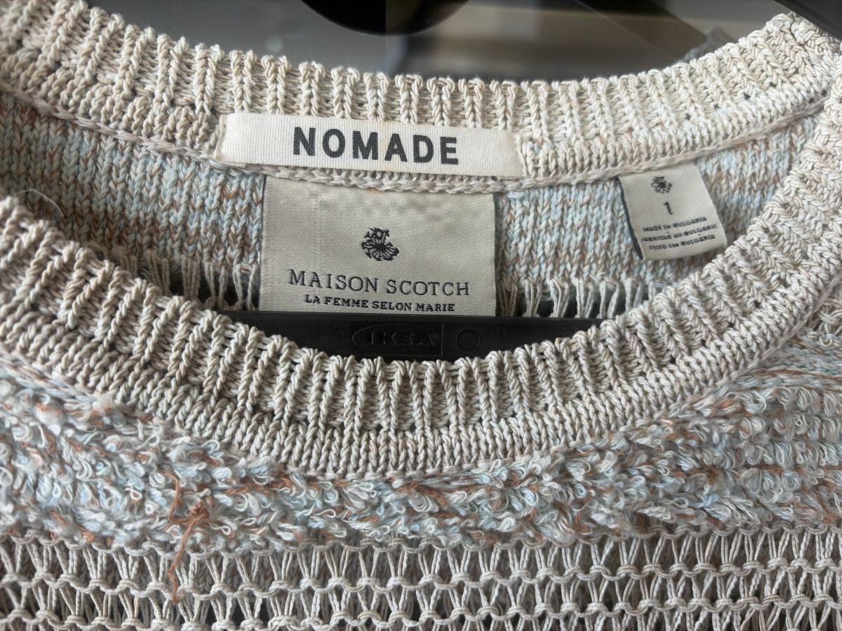 Maison Scotch Pulls & Sweat-shirts: Maison Scotch Nomade Feinstrick Top Gr. S Beige/Türkis mit E – Neuf (Voir description) à Wallisellen par Lan_82sz 5