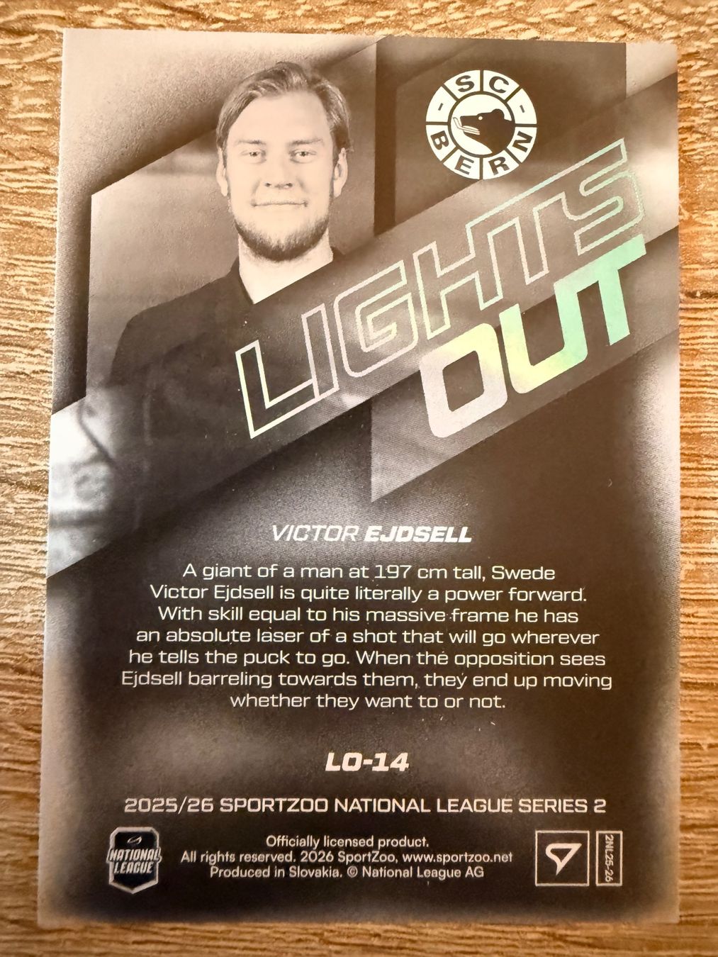 Sportzoo Cartes à collectionner: Victor Ejdsell - SC Bern - Lights Out - LO-14 – Neuf (Voir description) à Cheyres par KeK04 1