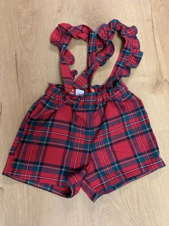 H&M Shorts Gr. 92 Kariert mit Hosenträger, Top Zustand