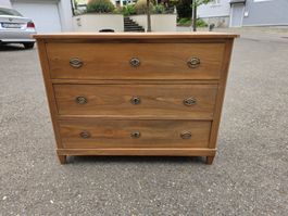 Vintage Holzkommode mit drei Schubladen, Top Zustand!