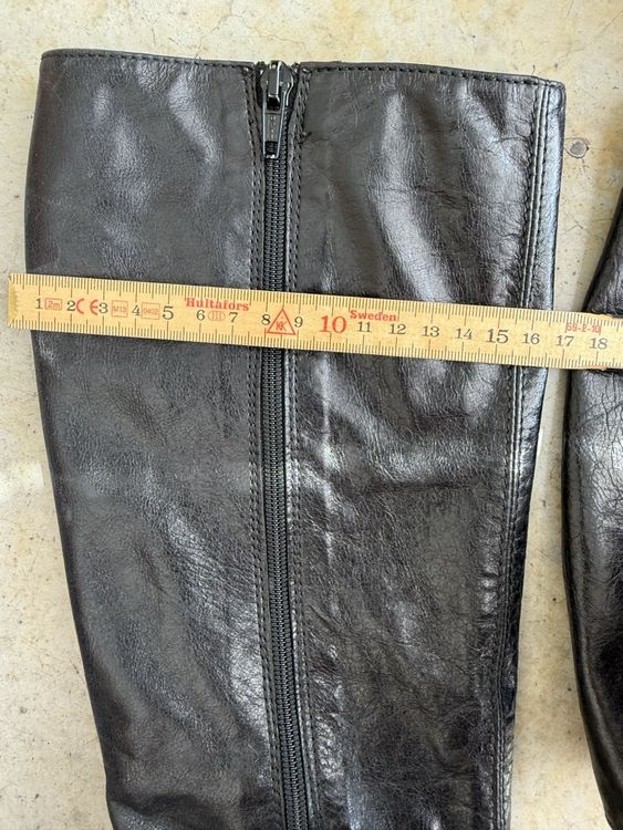 Damenschuhe: Bottes vintage cuir noir 37 Stiefel Stivali Boots US 6 UK 4 – Gebraucht aus Gipf-Oberfrick von SecondHandMisc 5