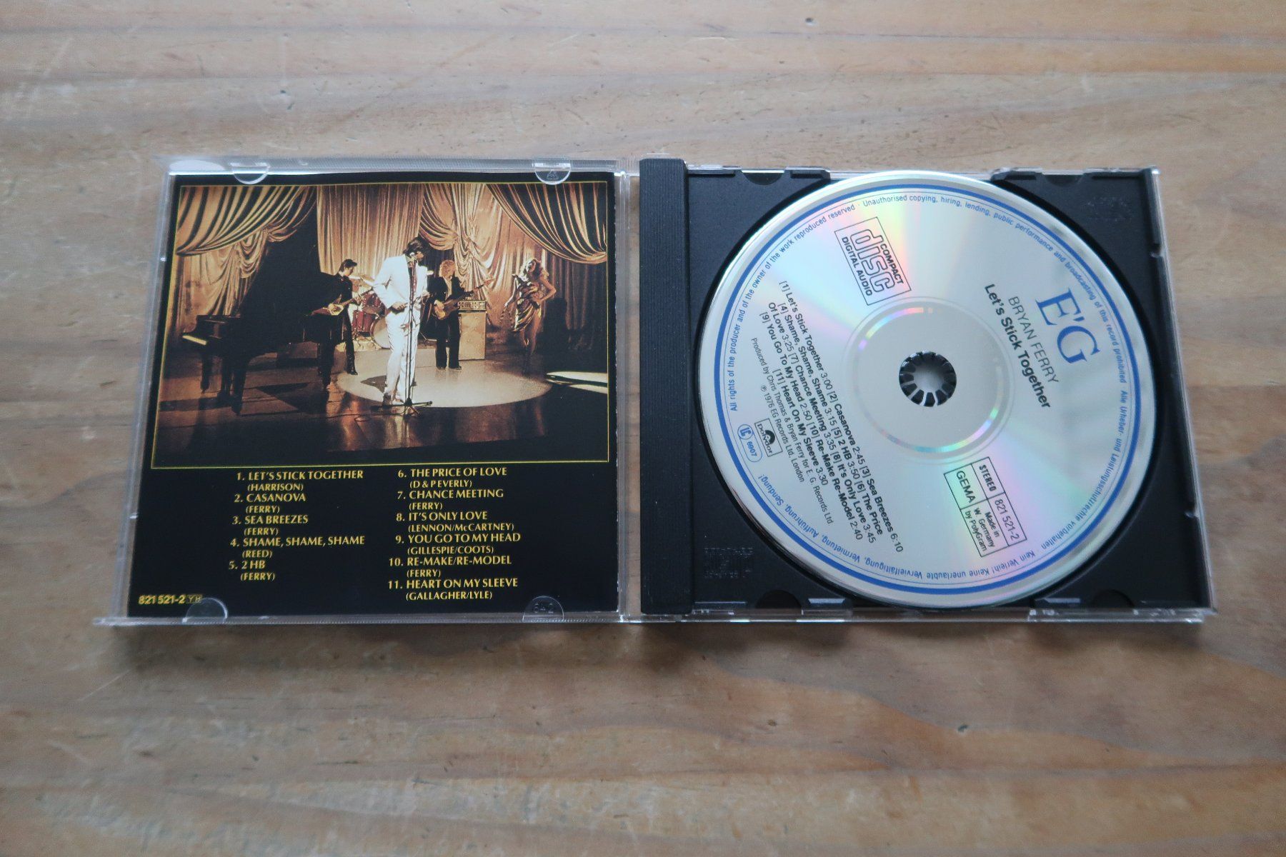 CD: BRYAN FERRY - LET'S STICK TOGETHER - EX- ROXY MUSIC -  CD – Usato da Basel venduto da Patiscat 3