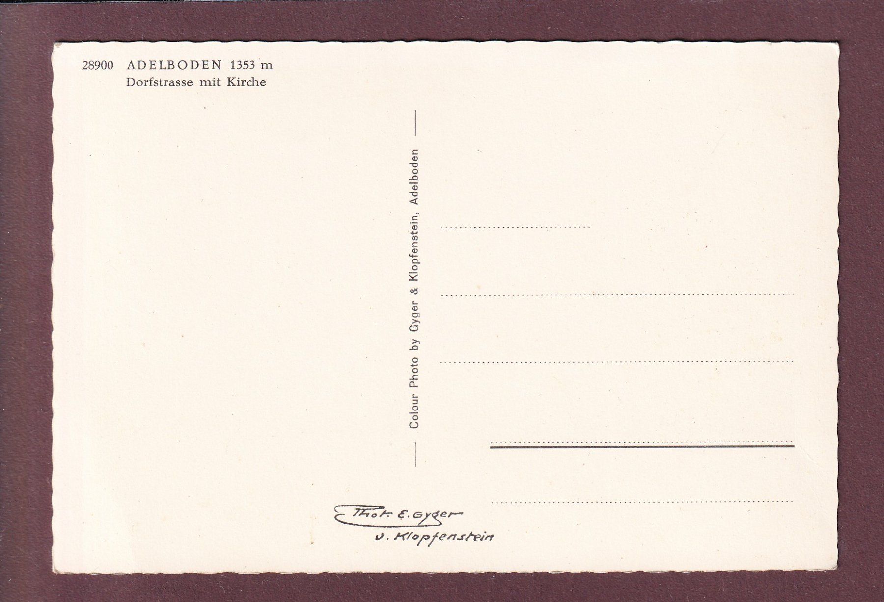 Cartes postales: ADELBODEN - Kirche – D'occasion à Pully par nicecards 1