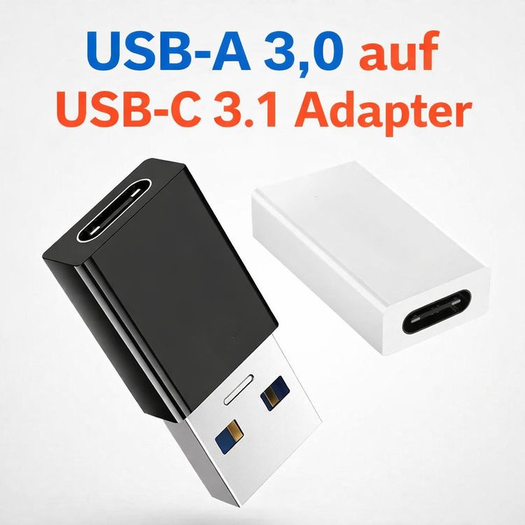 USB-A 3.0 auf USB-C Adapter 5 Gbit/s Daten & Laden (Neu (gemäss ...