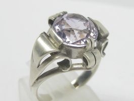 aussergewöhnlicher Vintage Ring Silber 835 Amethyst Gr. 55