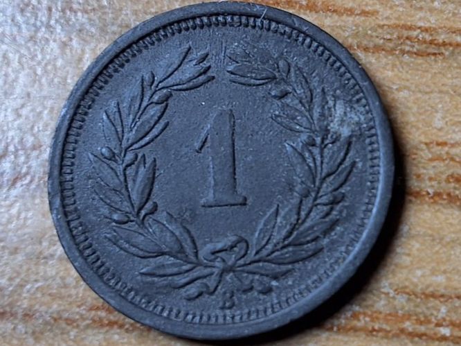 Toutes les monnaies: 1 Rappen 1945 - Selten! – D'occasion à Münchenstein par purbach1 9