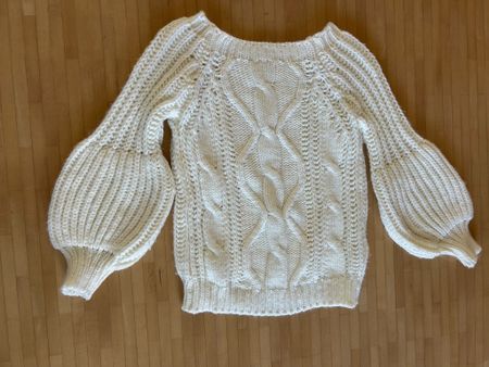 Kuscheliger M.A.P.P. Grobstrick-Pullover Off-white, Gr. M