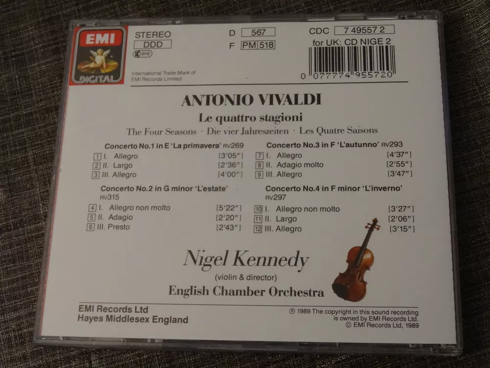 Vivaldi - The Four Seasons - Nigel Kennedy CD (Gebraucht) in Olten für ...