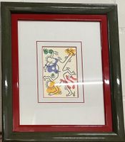 Sehr schön gerahmter Keith Haring Litho